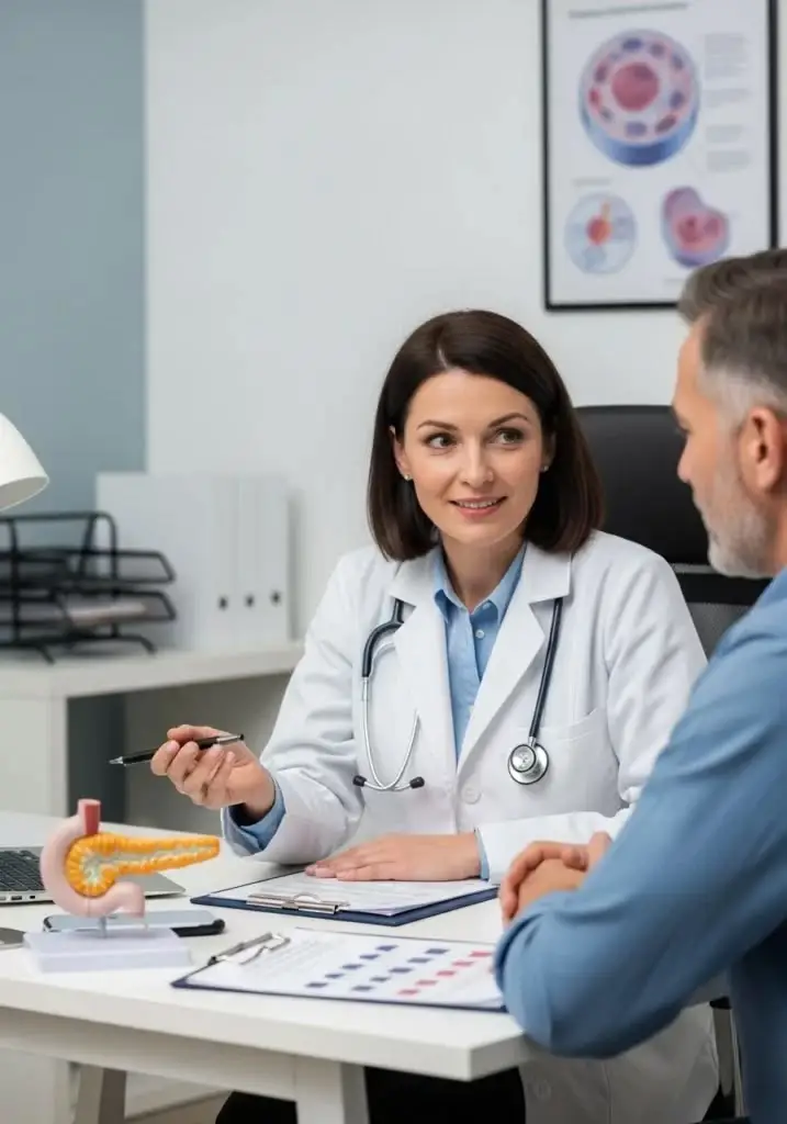 Doctor discussing a personalised treatment plan with a patient